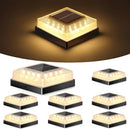 BRIGHTEVER 3.5X3.5 4X4 SOLAR POST CAP LIGHT OUTDOOR 8-PACK BLACK - Like New