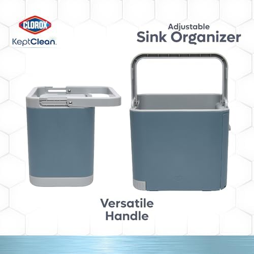 CLOROX KEPTCLEAN KITCHEN SINK ORGANIZER SPACE - STEEL BLUE - Like New