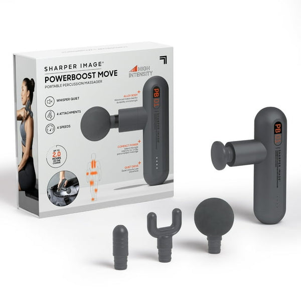 SHARPER IMAGE POWERBOOST MOVE DEEP TISSUE PORTABLE MASSAGE GUN - Scratch & Dent