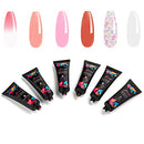 Astound Beauty Poly Nail Gel Kit with UV Lamp, Slip Solution and Glitter - Brand New