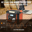 EBL PORTABLE POWER STATION 330W PURE SINE WAVE SOLAR - BLACK/ORANGE - Like New