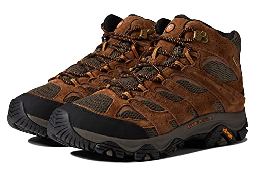J035839 MERRELL MEN'S MOAB 3 MID WATERPROOF HIKING BOOTS EARTH SIZE 12.5 - Like New