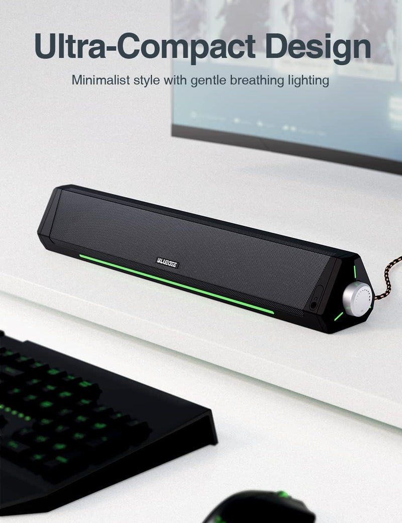 BLUEDEE Computer Speakers Bluetooth Soundbar HiFi BD-SK010 - Black - Like New