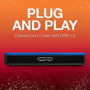 Seagate Backup Plus Slim HDD 1tb USB 3.0 Portable Hard Drive STDR1000102 - Blue Like New