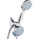 MICROBAN 2.3 GPM ANTIMICROBIAL/ANTI-CLOG 30 SETTING SHOWERHEAD, AQUA BLUE, 5523 - Like New