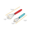 Chicago Metallic Whisks, Set Of 2 - Multicolor (Blue/Red) 5235285 - Brand New