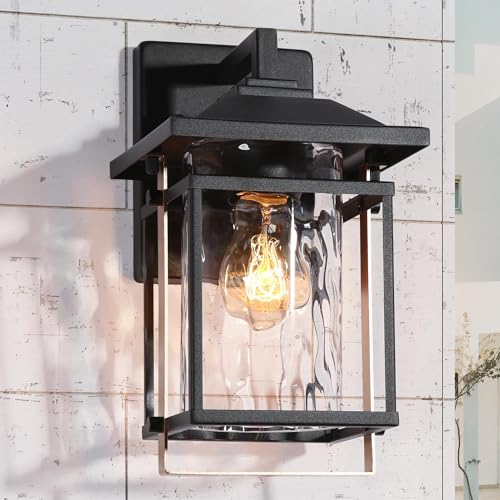 CLASSIC LEAVES OUTDOOR WALL LIGHTS, EXTERIOR WALL SCONCES - BLACK GOLD - Brand New