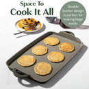 Goodful All-in-One Double Burner Griddle, Ceramic Nonstick, Durable Cast Aluminu - Like New