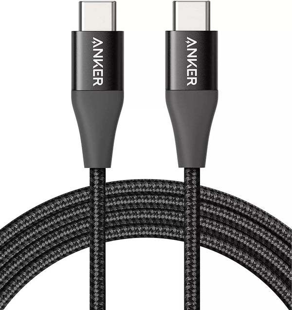 ANKER POWERLINE+ II USB C CABLE USB C TO USB C 6FT 60W - BLACK - Like New