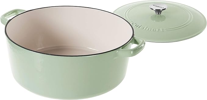 Cuisinart Cast Iron Casserole 7 Quart CI670-30MNT - Mint Green Like New