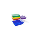 Storex Flat Storage Tray with Lid, Letter Size, 10 x 13 x 3 Inches, 5-Pack - Like New