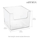mDesign Modern Plastic Open Front Dip Storage Organizer Bin Basket - 6 Pack - Brand New