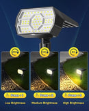 KAXIIDA SOLAR LIGHTS OUTDOOR WATERPROOF IP68 3 LIGHTING MODELS- BLACK - Like New
