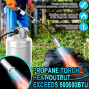 Propane Torch Weed Burner Kit,B09RWKC293-NEW - Silver - Brand New