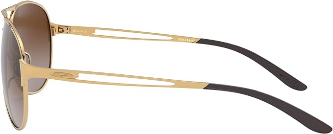 OAKLEY Women's Oo4054 Caveat Aviator Sunglasses Dark Brown LENSES/Polished Gold Like New