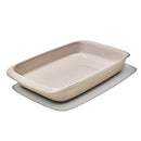 OXO GOOD GRIPS 3 QT RECTANGULAR STONEWARE BAKING DISH - BISCUIT - Brand New