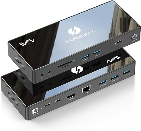 IVIIN Thunderbolt 4 Docking Station Dual Monitor 4K 16-in-1 Thunderbolt 4 Hub Like New