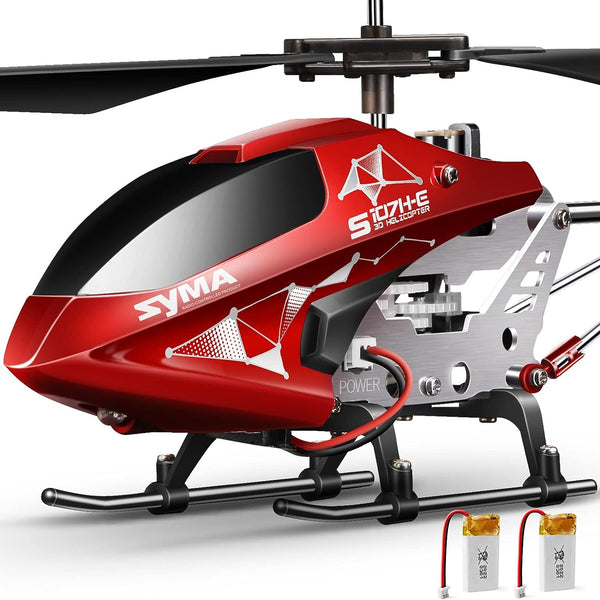 Syma RC Helicopter for Adults Kids Altitude Hold, 2 Battery S107H-E - Rose Red Like New