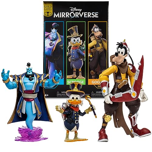 McFarlane Toys - Disney Mirrorverse Genie 5in Scrooge McDuck 5in and Goofy 7in - Brand New