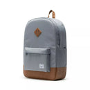 HERSCHEL HERITAGE BACKPACK SYNTHETIC LEATHER 21.5L - GRAY/TAN - Like New