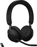 Jabra Evolve2 65 MS Wireless Headphones with Link380a, Stereo - BLACK Like New