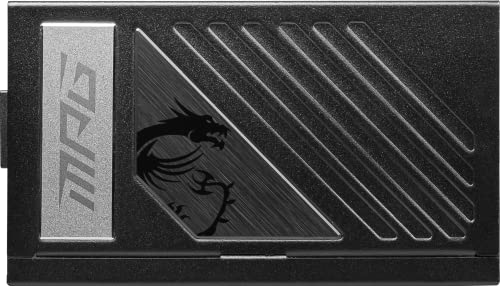 MSI MPG A1000G 80 PLUS Gold Power Supply 0% RPM Fully Modular - Black - Like New