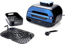 Ninja FG551H Foodi Smart XL 6in1 Indoor Grill with 4 Quart Air Fryer BLACK/BLUE Like New