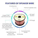 VAIYER 16 GAUGE SPEAKER WIRE CABLE 100 FT 30.48 METER 1.3 MM CCA VRSC16100C BRON - Brand New