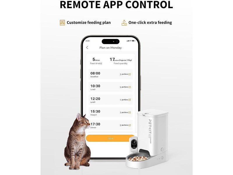 PETKIT YumShare Solo Automatic 3L Pet Feeder with Camera (1080P & Night Vision)
