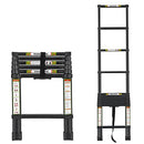 RIKADE TELESCOPIC LADDER 6.5FT ALUMINUM TELESCOPING LADDER NON-SLIP BLACK - Like New