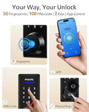 PHILIPS FINGERPRINT KEYLESS ENTRY DOOR LOCK KEYPAD DEADBOLT DDL240X-1HB-N - NI - Like New
