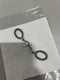GENERIC SILVER AND BLACK OVAL EARRINGS WITH SPARKLES - SILVER AND BLACK - Like New