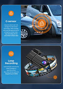 VEEMENT 2.5K 1440P WIFI DASH CAMERA CARS APP NIGHT VISION 24HR - BLACK - Brand New