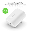 Belkin USB C Charger Block 20W USB-C to Lightning Cable Included - White - Brand New