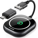 SMQMAW WIRELESS CARPLAY ADAPTER, USB-C AND USB-A - BLACK - Like New