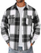 C9072R068 COOFANDY MEN'S FLANNEL SHIRT, SIZE: MEN M, COLOR: BLACK-BLOCK - Like New