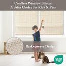 Madison Park Roman Shade 35x64, Blackout Blind, Cordless, Sheen Ivory - Brand New