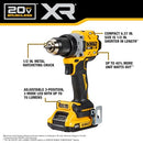 DEWALT 20V MAX LITHION BRUSHLESS 1/2 IN. DRILL DRIVER KIT - YELLOW/BLACK - Like New