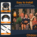 OTDAIR SOLAR OUTDOOR LIGHTS, 12 PACK 12LED SOLAR TIKI TORCHES, BLACK - Like New