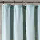 LUSH DECOR SHOWER CURTAIN, COCONUT BUTTON DETAIL (72” X 72”) - BLUE/OFF WHITE - Like New