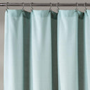 LUSH DECOR SHOWER CURTAIN, COCONUT BUTTON DETAIL (72” X 72”) - BLUE/OFF WHITE - Brand New