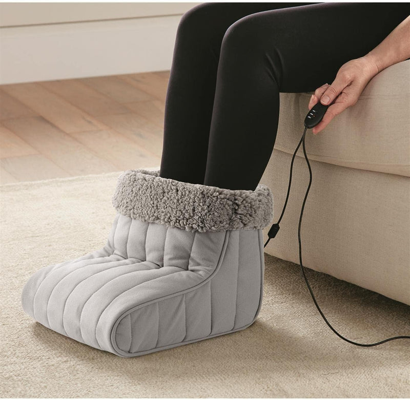 Shavel Micro Flannel Heated Foot Warmer One Size FW-005 - Greystone Like New