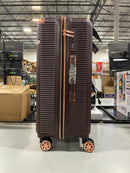 ADRIENNE VITTADINI 21" HARDCASE URBAN STYLE LUGGAGE - BROWN - Like New