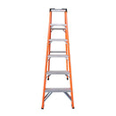 SIMPLI-MAGIC 6FT FIBERGLASS STEP LADDER 250LB CAPACITY 2023 MODEL - ORANGE - Like New