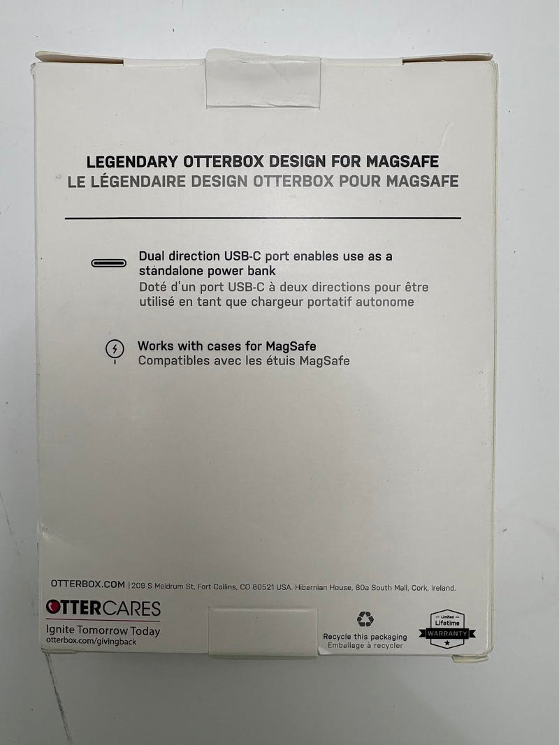 OTTERBOX WIRELESS POWER BANK FOR MAGSAFE 5000MAH - 7.5W - WHITE - Like New
