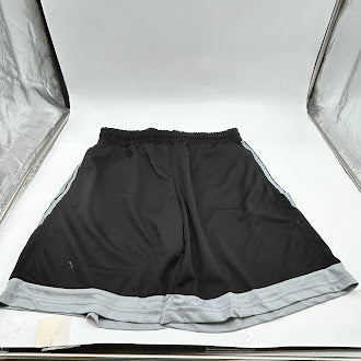 JUMP START JUMPSTART BLACK SILVER STRIPES BASKETBALL SHORT - L - BLACK/ SILVER - Brand New