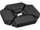 QOMOTOP 4-PIECE HEAVY-DUTY CANTILEVER OFFSET PATIO UMBRELLA STAND - BLACK - Like New