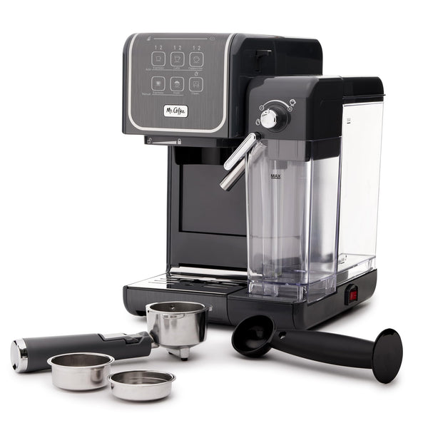 MR. COFFEE ONE-TOUCH COFFEEHOUSE+ ESPRESSO CAPPUCCINO LATTE MAKER - GRAY - Like New