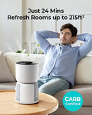 Homvana Air Purifier for Bedroom Home office H13 True HEPA 6-Stage H201 - White - Like New