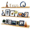 Annecy Floating Shelves Wall Mounted Set of 3 47" B08YN2GCKN - Carbonized Black - Brand New